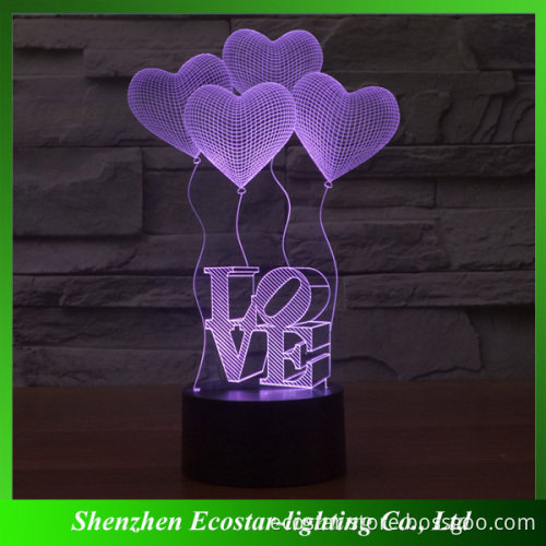 Valentine's Gift,Popular 3D LED Night Light for Lover